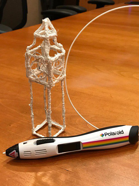 Another #3D creation by the artists that was shared with us. Clock Tower made with #PolaroidDraw #3DPen