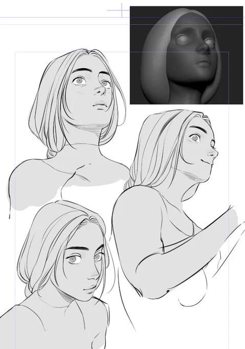 I'm in the process of sculpting and realised I could use the sculpt for my own head reference ? 