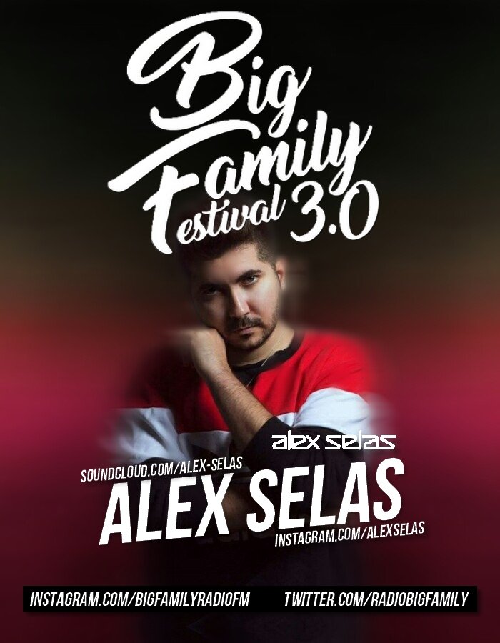 BigFamilyRadio's tweet photo. BOOM!💥 ALEX SELAS uno de los djs del momento que estara dandonos una de las grandes sesiones del festival, algo que no te puedes perder... https://t.co/WKm3XdnDey