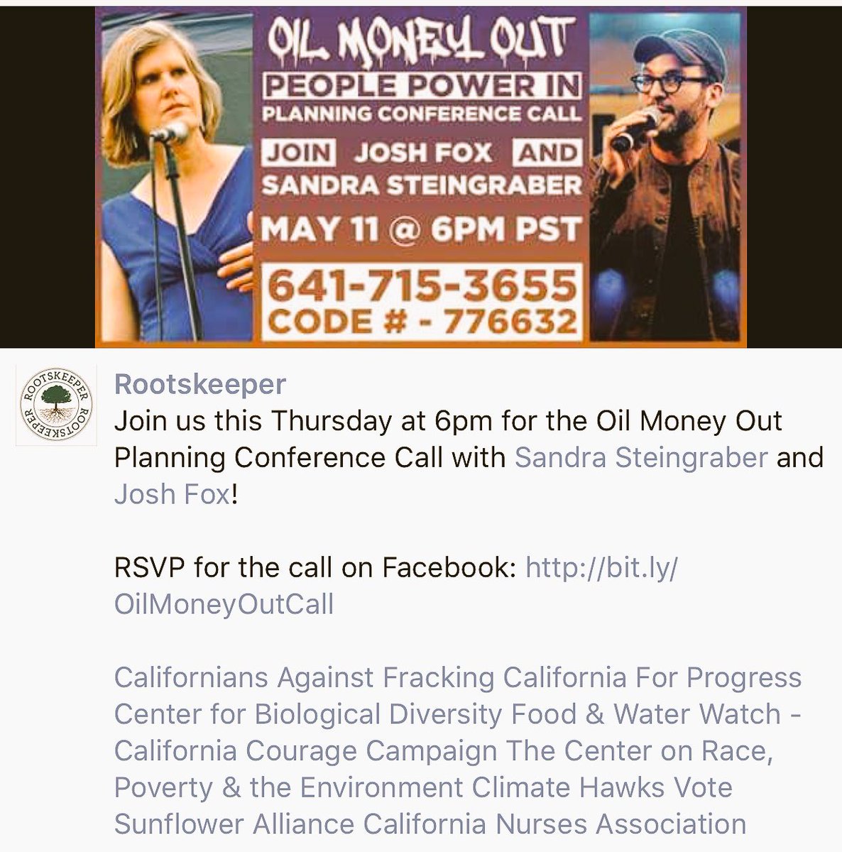 sealifecom's tweet photo. Tonight! Don't miss my call with @ssteingraber1 !  OIL MONEY OUT! Let's organize to divest... by #climatehawk1 https://t.co/GsgWgtWqTl