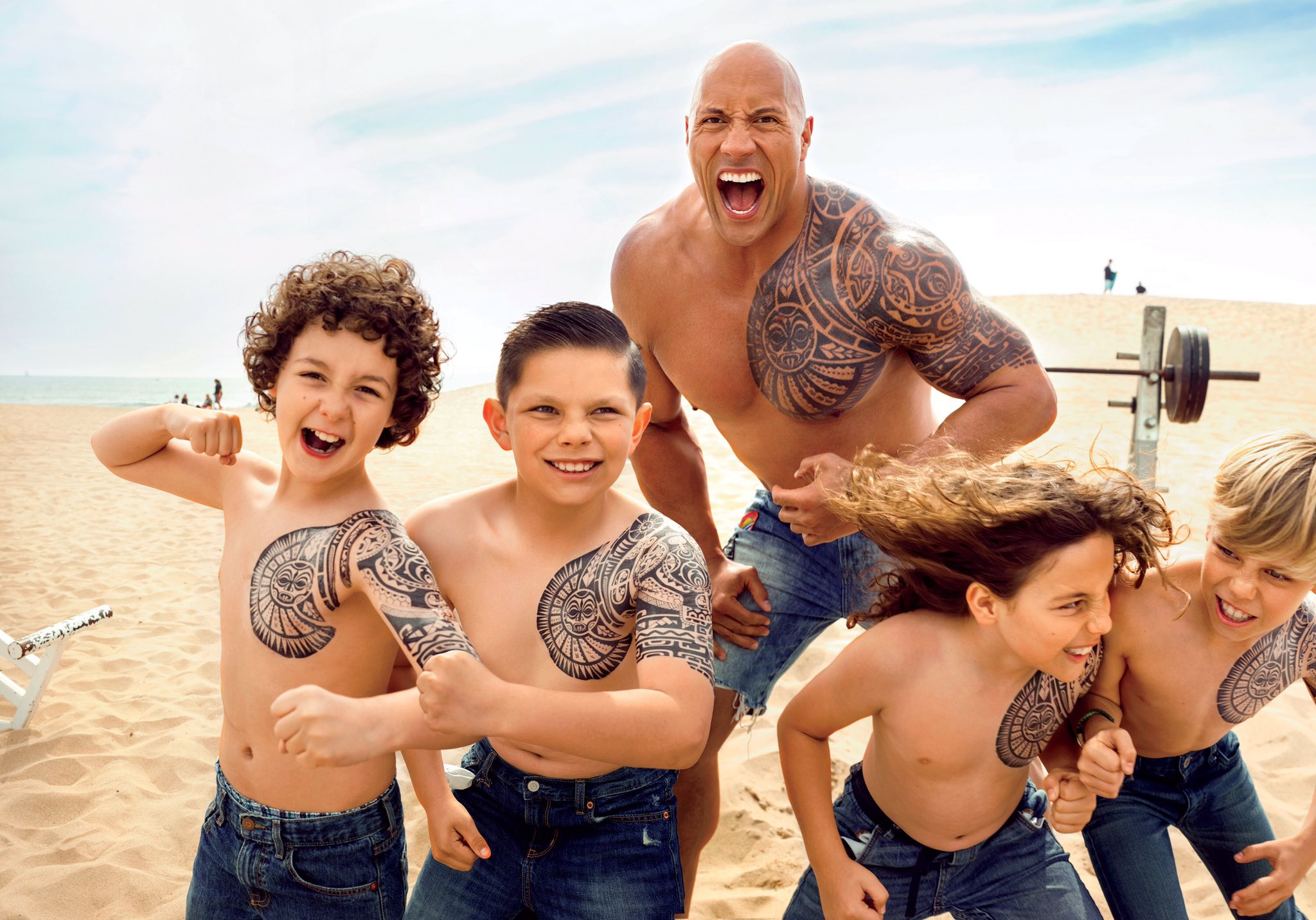 the rock dwayne johnson kids