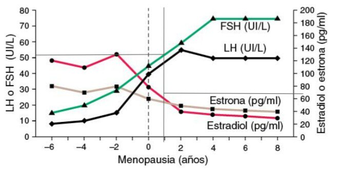 estefackerman's tweet image. En el climaterio los
niveles de hormonas muestran una evolución típica: disminuye el estradiol y
aumenta la FSH  @UNAM_CUD