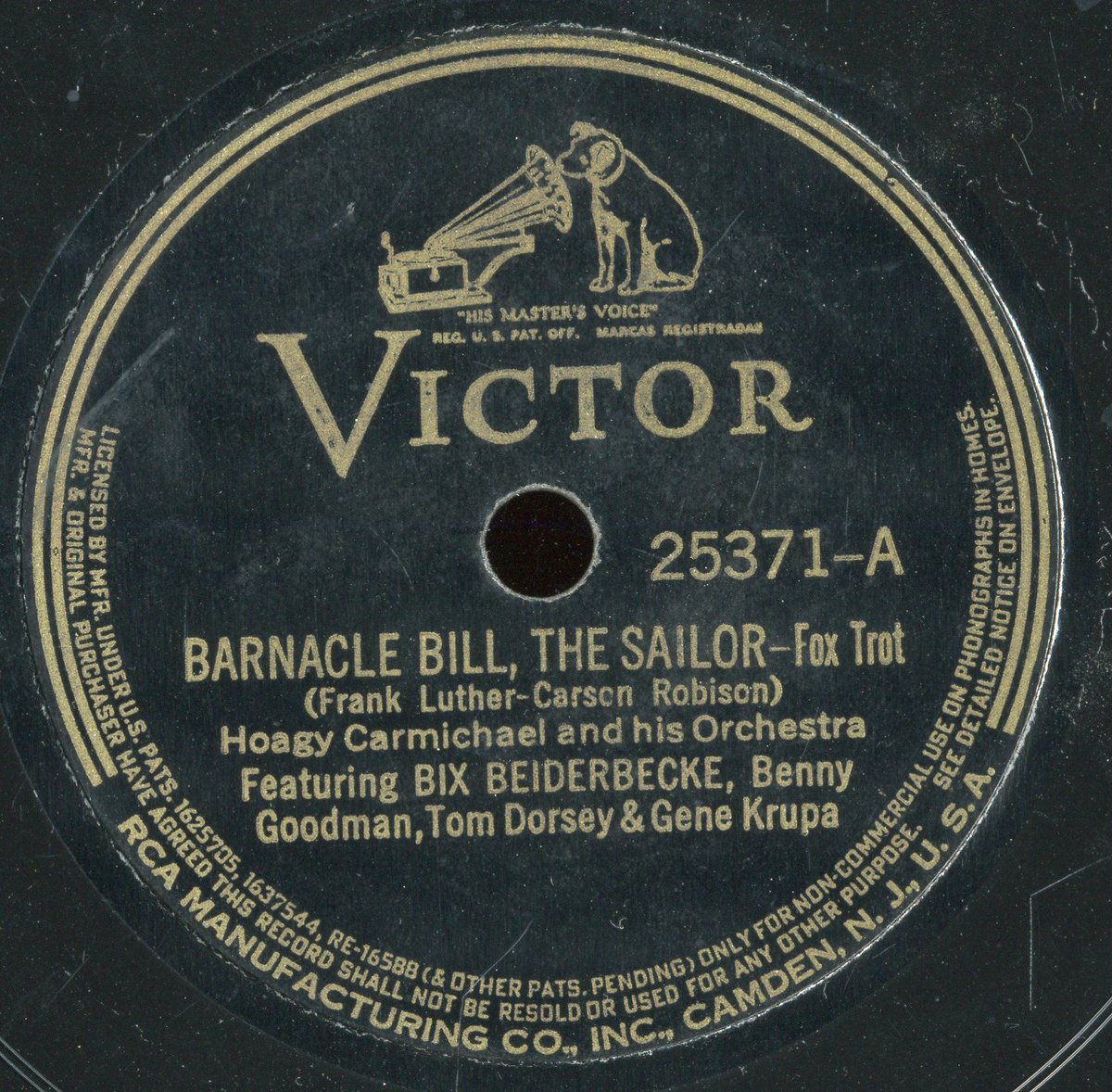 939Records's tweet image. 939records.com/hoagy-carmicha…

One heck of a lineup on this record both sides.

A Comedy Classic! The Original #78s #BarnicleBill #JohnValby