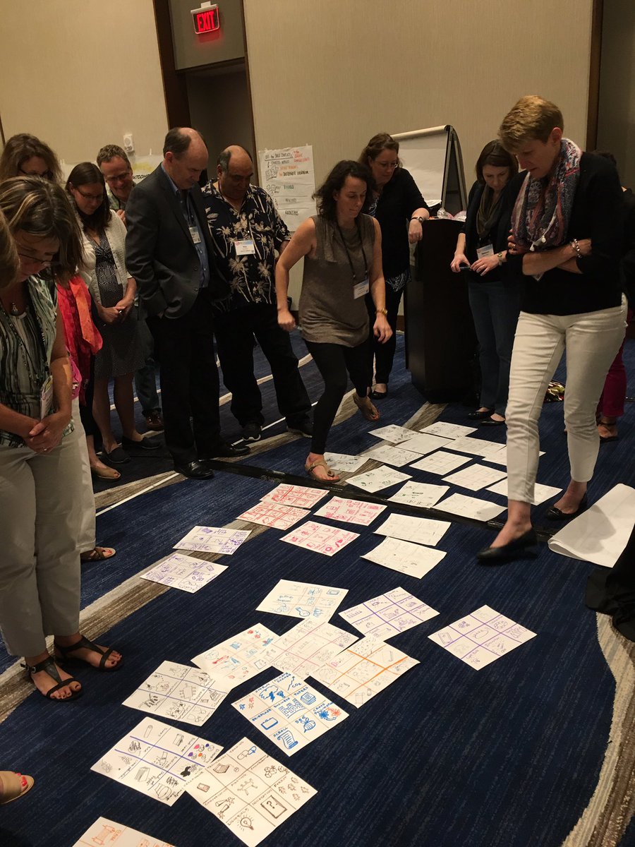 rosanna_acf's tweet photo. #iafnac2017 #iafcanada More pics from our "Beyond sticky notes n stick people" session. A floor gallery walk. https://t.co/SvbkXfBhDJ