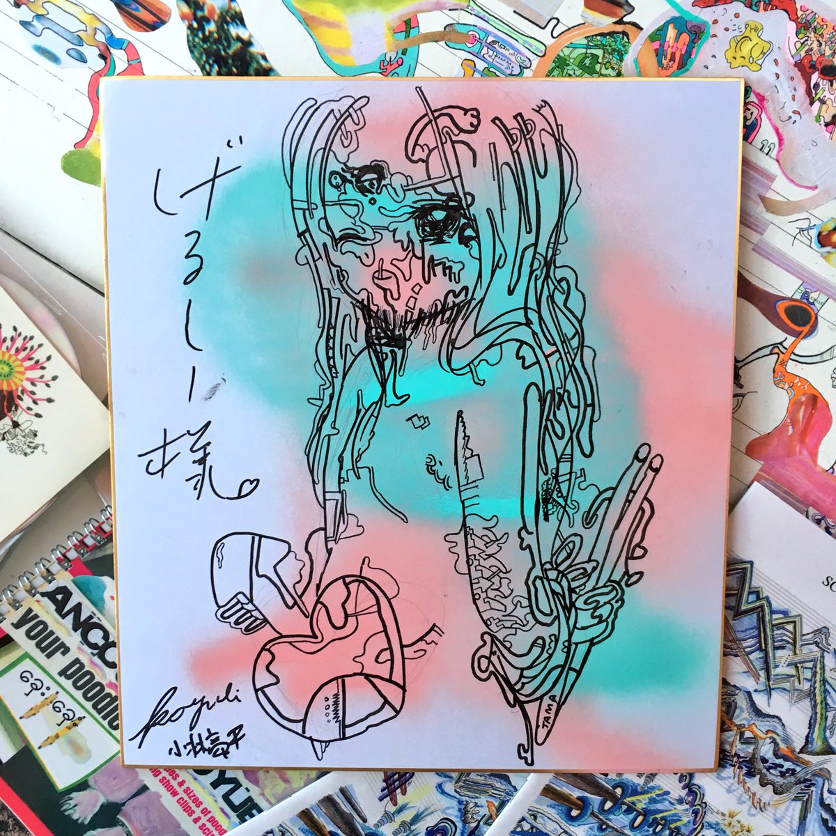 なので、13日・14日の大阪siroiroギャラリーで開催されるグループ展では、会場で似顔絵を描きます。頑張りますので、ぜひ、最後の機会によろしくお願いします。500円 