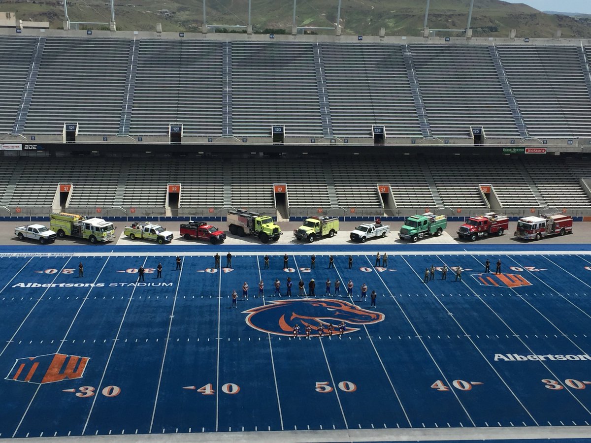 The beginning of a great #fireeducation and #awareness partnership with <a href="/BroncoSports/">Boise State Broncos</a>, <a href="/BoiseFire/">Boise Fire Dept.</a>, <a href="/Eaglefire_Dept/">Eagle Fire Dept</a>, <a href="/BoiseNF/">Boise Nat. Forest</a>, &amp; <a href="/IdahoLands/">ID Dept. of Lands</a>