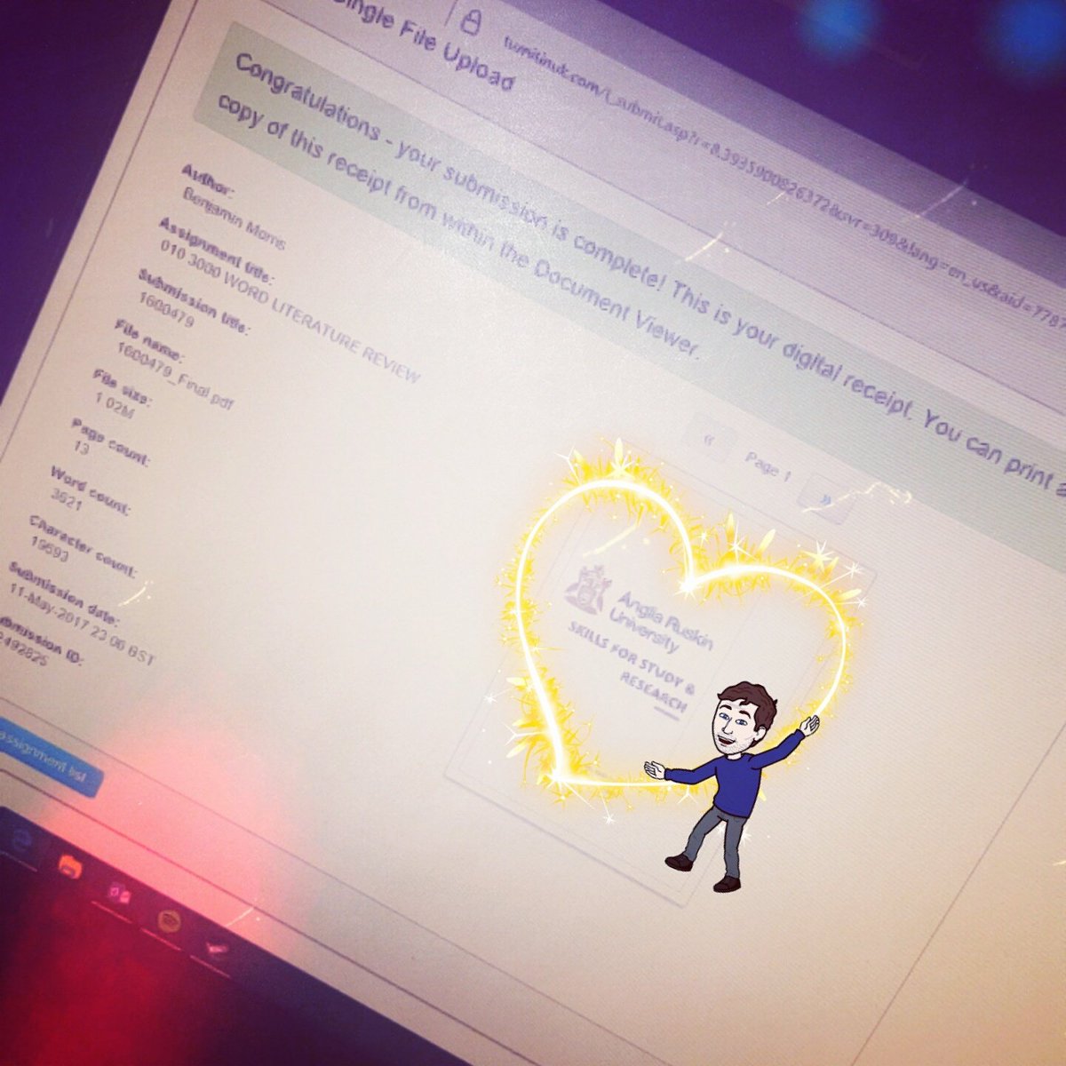 ParaBen96's tweet image. Thank goodness that&apos;s over! #skillsforstudy #studentparamedic #turnitin