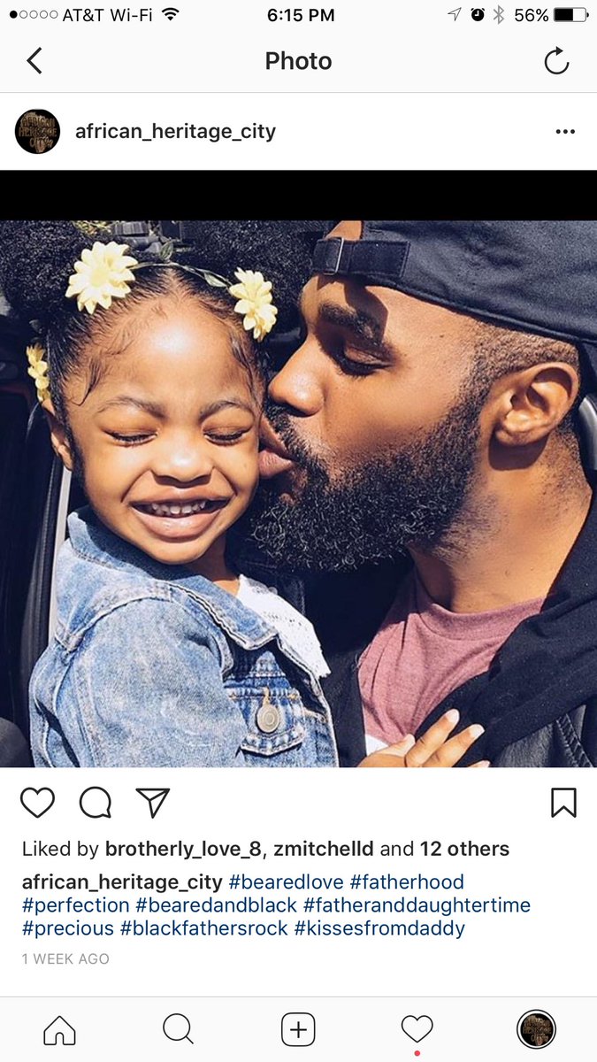 Heritagecity's tweet photo. #bearedlove #fatherhood #perfection #bearedandblack #fatheranddaughtertime #precious #blackfathersrock #kissesfromdaddy https://t.co/dqq2kuRwfx