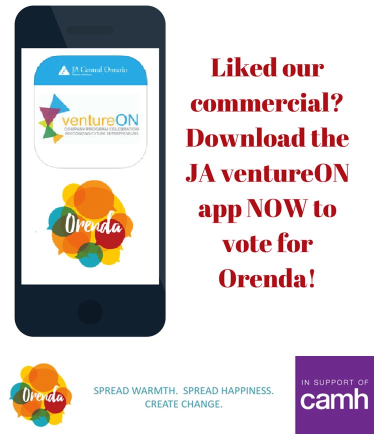 orendaja's tweet photo. Head over to the JA ventureON app now and vote for Orenda! #MindsOutLoud #JAVentureON https://t.co/fF9VMJDAIU