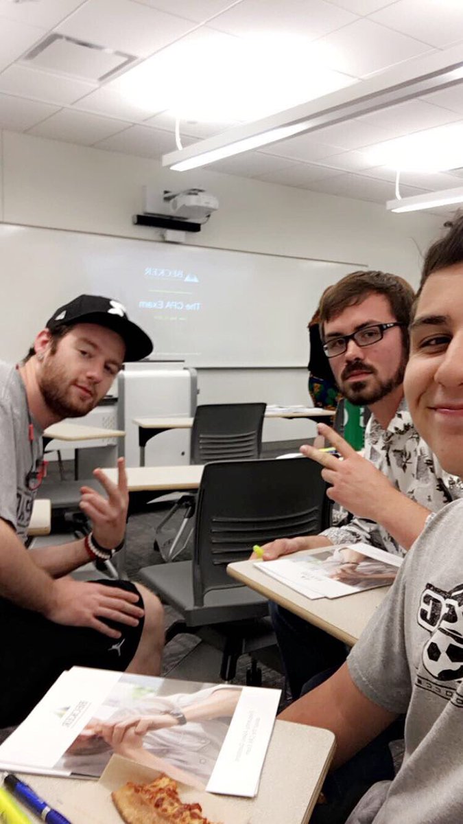 catovar19's tweet photo. 3 dedicated accounting students ready to kick the CPA exam in the butt @ACC430 @luke3millz @AndyFOURTWO #ncc #becker #cpa #Accounting https://t.co/xd3ilzgSJb