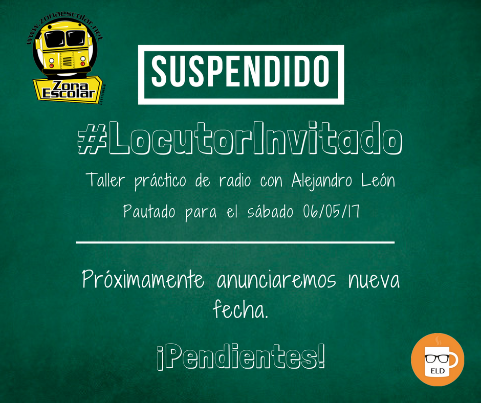zonaescolar's tweet photo. ¡Pronto estaremos anunciando la nueva fecha para el taller de radio #LocutorInvitado! Así que #pendientes https://t.co/womL4a1aiu