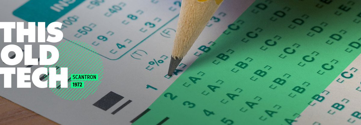 EdTech_HigherEd's tweet photo. #TBT @ScantronHE has been helping #HigherEd teachers grade tests since 1972 https://t.co/ZlDUu5I1fd #ThisOldTech https://t.co/4HeMl1kFwt