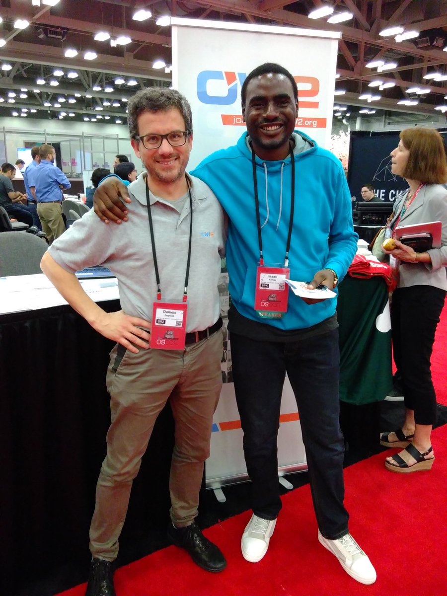 dangagliar's tweet image. #OSCON2017 nice to met you @ikamga at @ow2 booth!