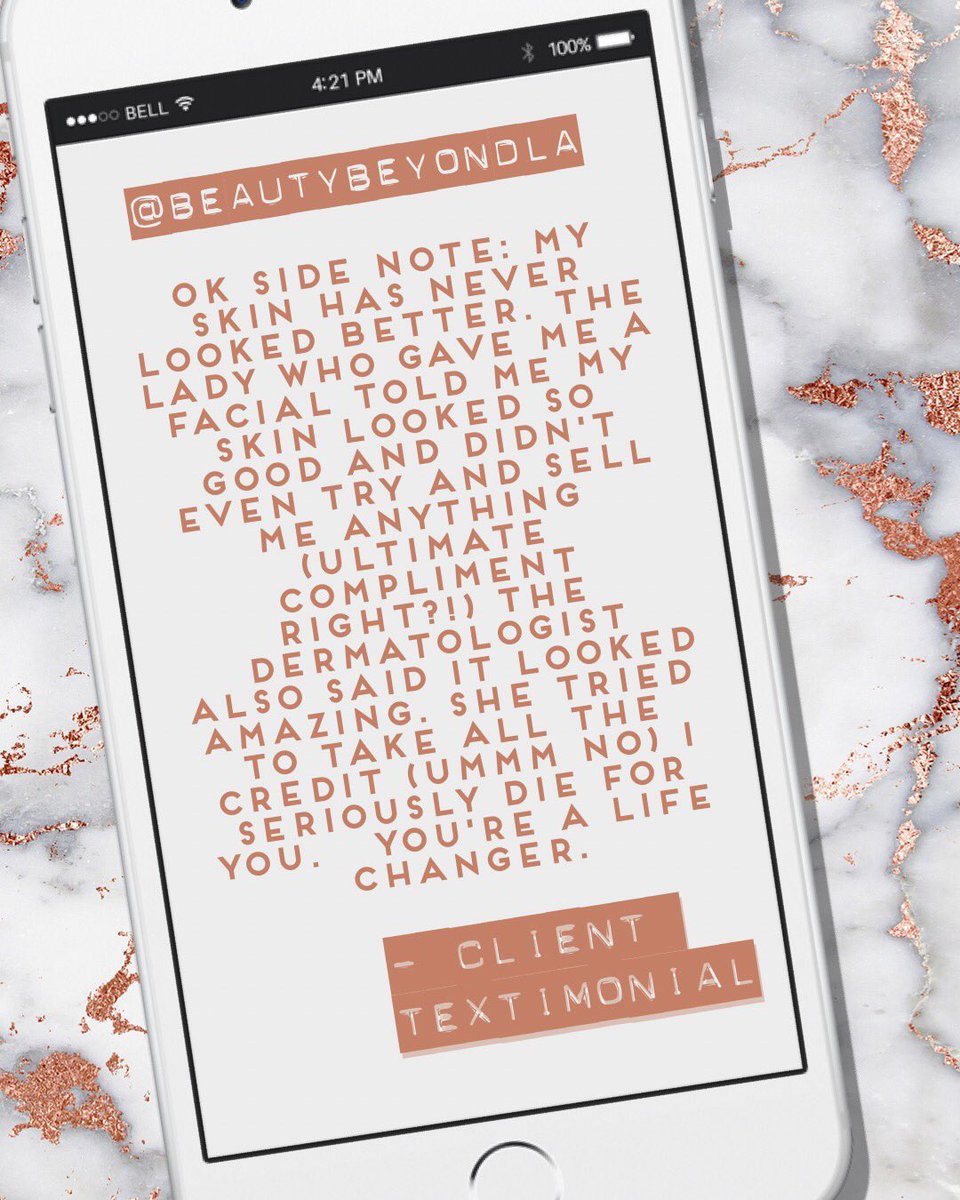 The ultimate #compliment is actually getting #clienttesimonials like this! #greenbeauty #cleanskin #skincare #ThursdayThought #greatskin