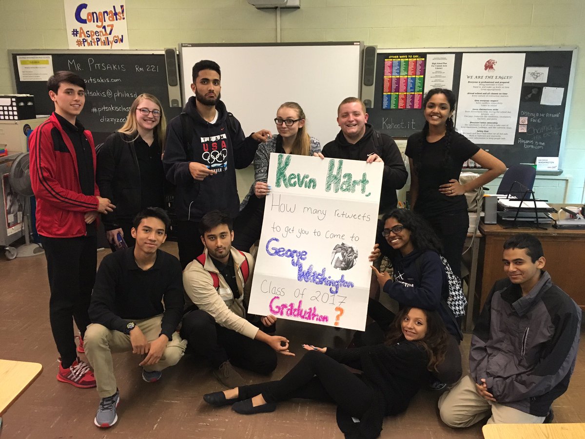 PitsakisClass's tweet image. @KevinHart4real how many retweets 2 get u 2 come to ur alma mater's graduation? Name ur number and we'll get to WORK! #hardwork #rolemodel