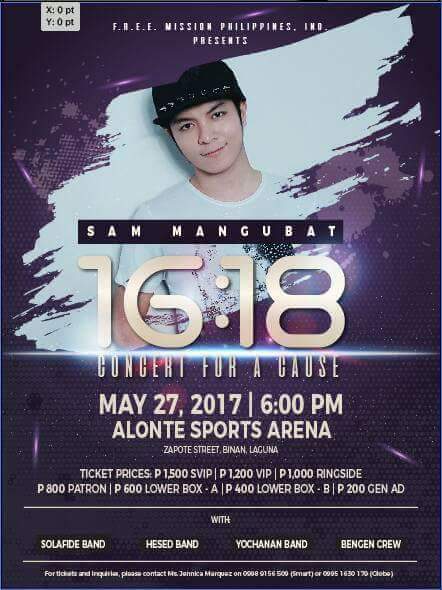 SuperCzyan's tweet photo. Tuloy na tuloy na ang benefit concert ni @sammangubat! This will be a night to remember. 👊🔥 Grab your tickets now! See pictures for details. https://t.co/FO4ve9sYXx