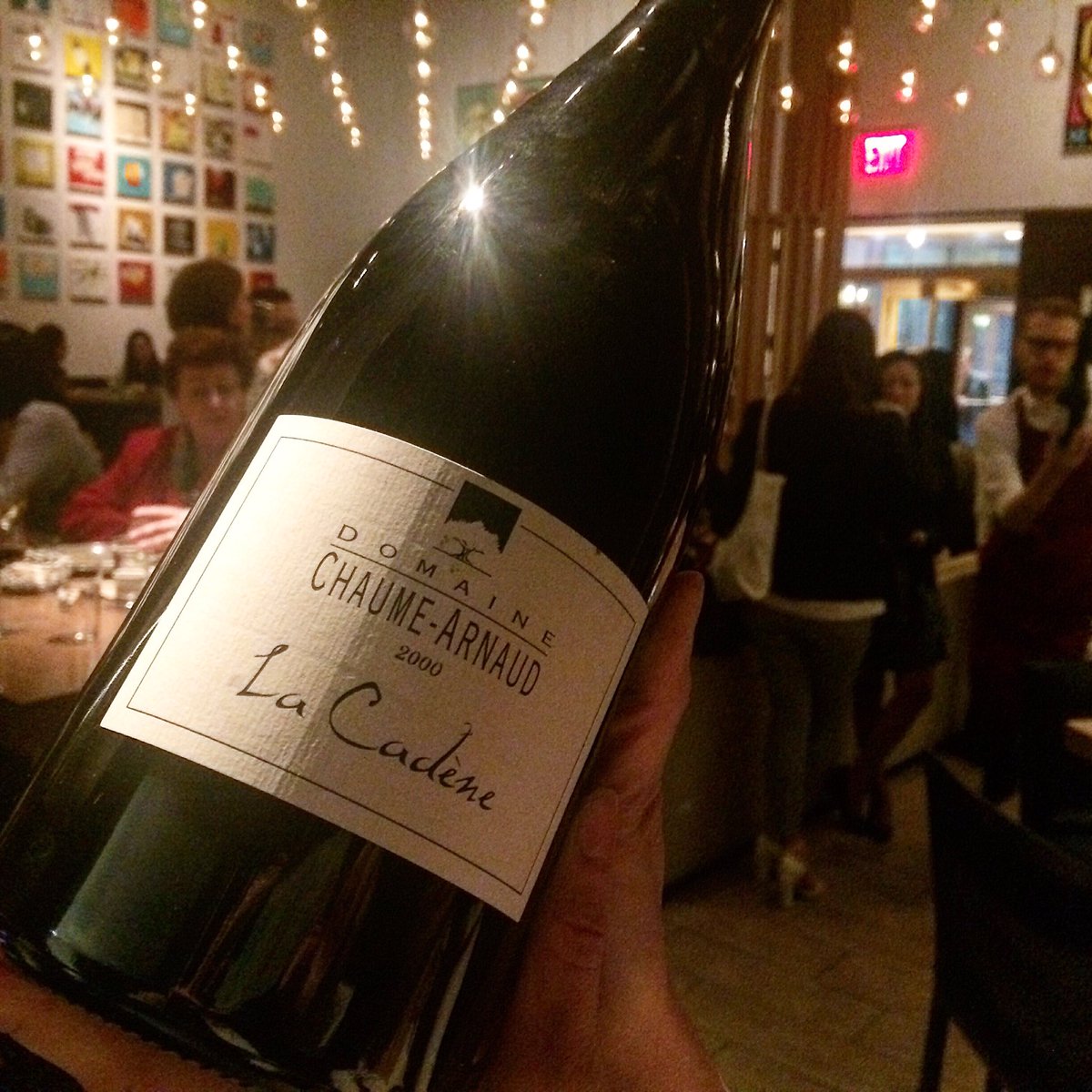 sohmbar's tweet photo. So, this is going on right now: Vinsobres, cuvée la Cadène from Chaume-Arnaud 2000
Want to give it a try? #9pmpour #aldoafterdark https://t.co/hsz0yY5tno