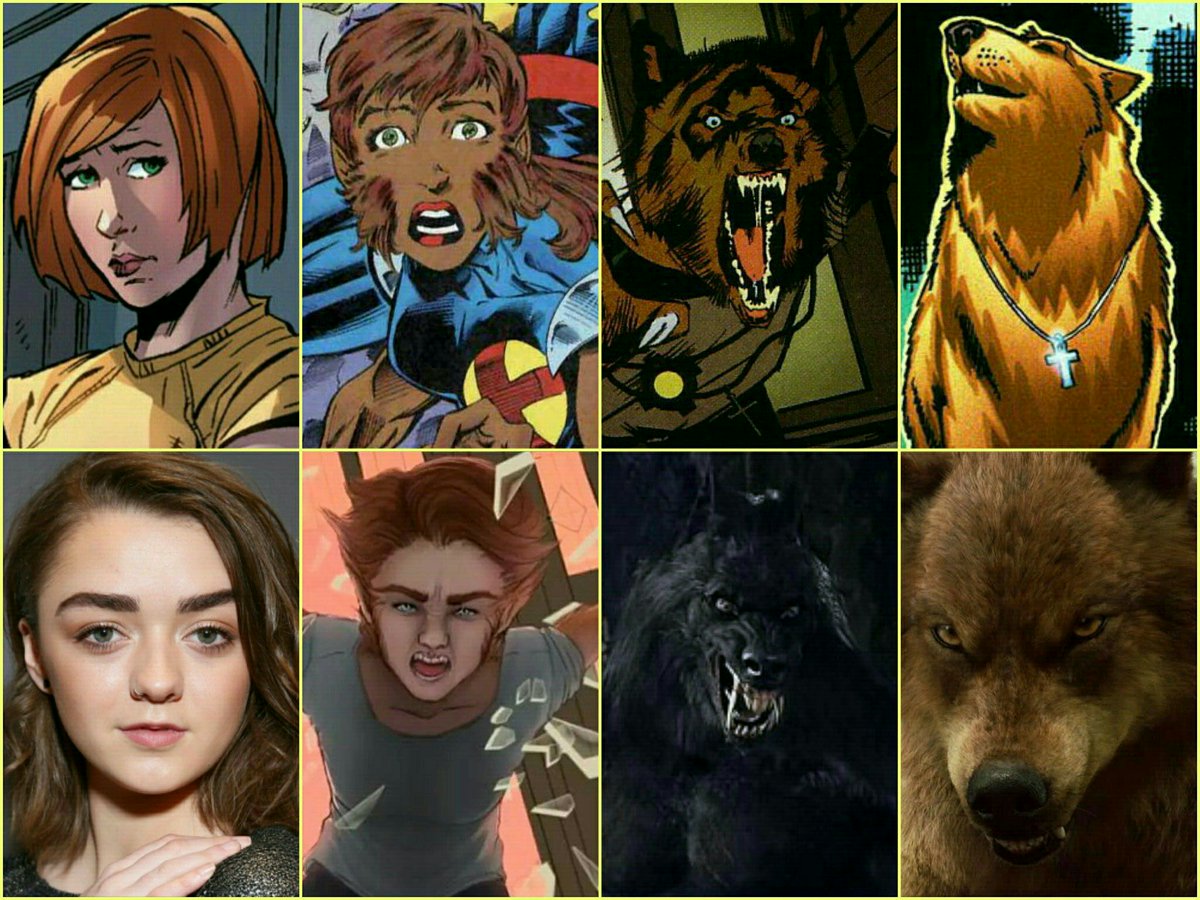 Yes! @Maisie_Williams is Rahne Sinclair! I can not wait to see this  character and his powers in the movies 😎. #Wolfsbane #NewMutants #XMen, image size:1200x900