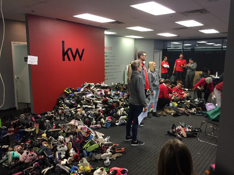 theackermanteam's tweet photo. In awe of the heaps of shoes collected for #kellerwilliams #REDDAY in support of @RubensShoes today! So much love and support in #PoCo. https://t.co/Ey8LHSNTZ8