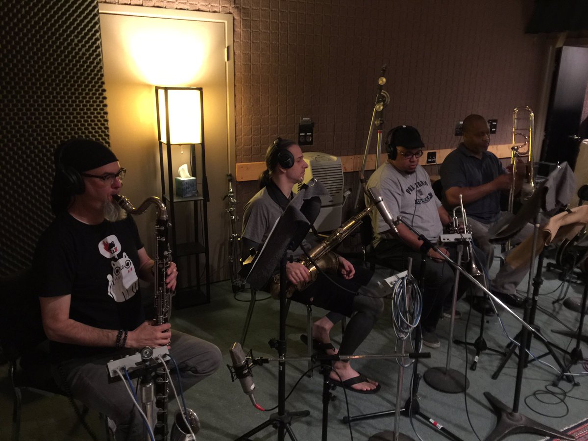 Getting ready to record Doc Loc's  big band jazz arrangement of #bunb 's Draped Up!