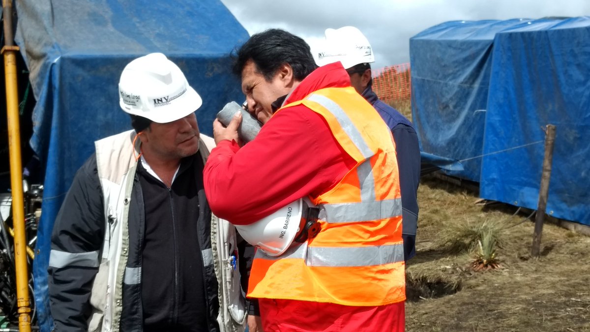 MarianickT's tweet photo. What a day with 🇨🇦 IMV MineralesEC at Loma Larga! Safety and respect of the environment are key, #responsablemining  comes first. https://t.co/J7UdXwDZdv