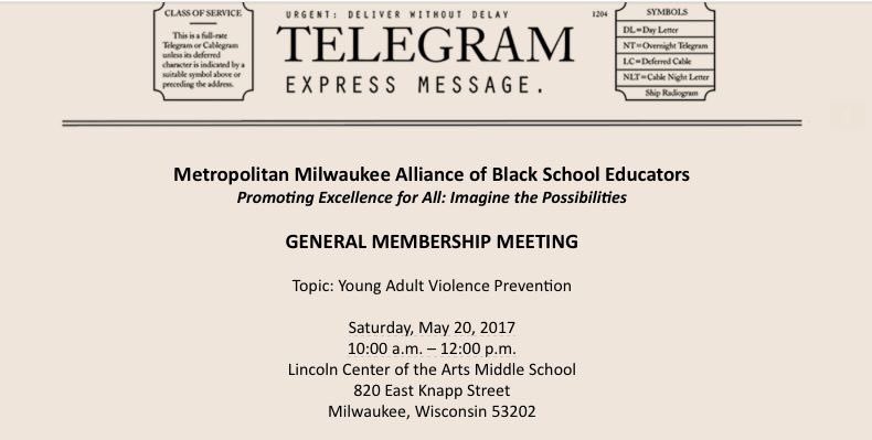 checkitoutmps's tweet photo. MMABSE General Membership Event - Milwaukee!  The topic is Young Adult Violence Prevention. https://t.co/8LyYmbg2ZS