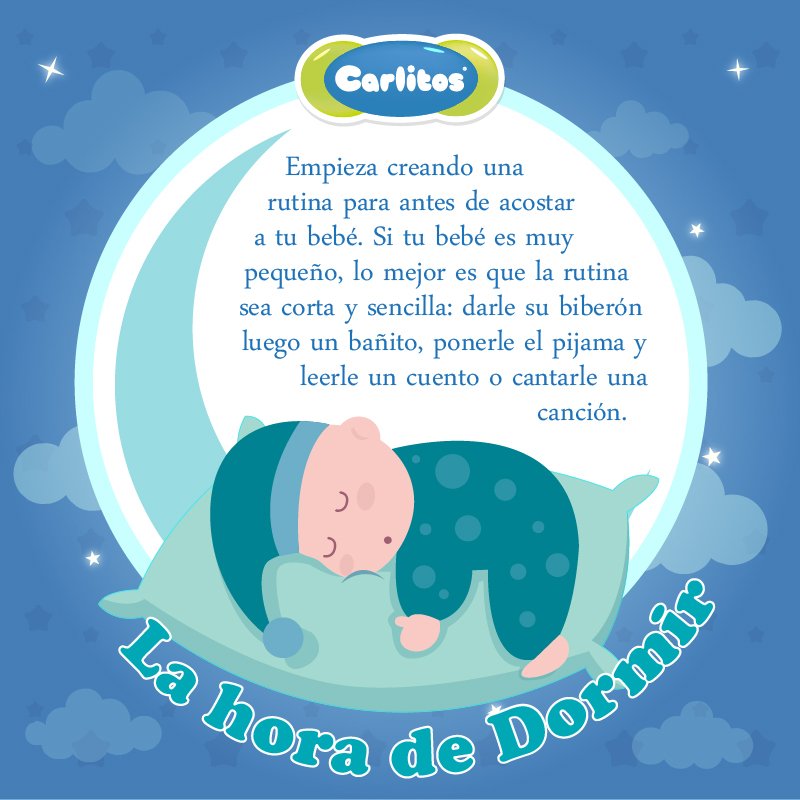 Recuerda ser constante en la rutina, mímalo y hablale, este debe ser un momento de mucha tranquilidad para ambos #TipsCarlitos #Primeramarca