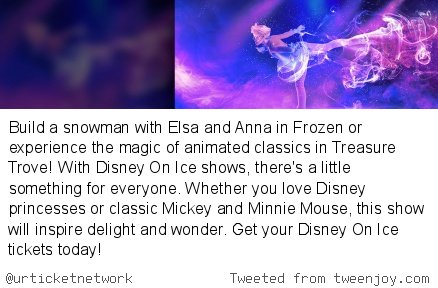 urticketnetwork's tweet image. Theater: Disney On Ice Tickets invol.co/clyhk