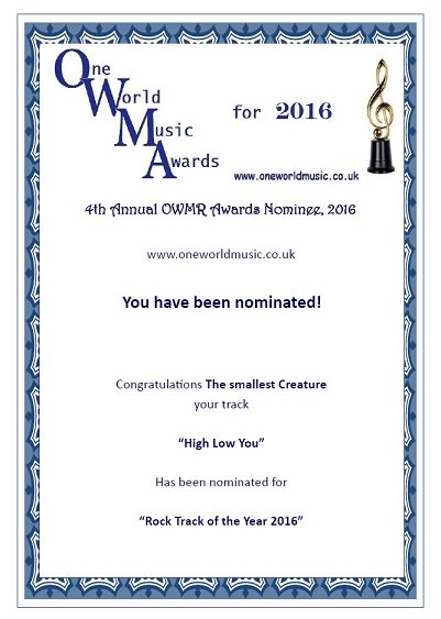TsCreature's tweet photo. ROCK TRACK OF THE YEAR nomination for our song High Low You by OWMR! Vote for us here!:
https://t.co/9LfNT7kakS https://t.co/uP9BR7gK76