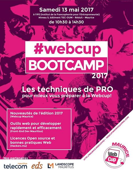 WebCupMu's tweet image. J-1: finalisation du bootcamp avec #hackersdotmu et #frontendmu 
 Dernier jour d&apos;enregistrement pour la webcup 2017 #WebcupMaurice