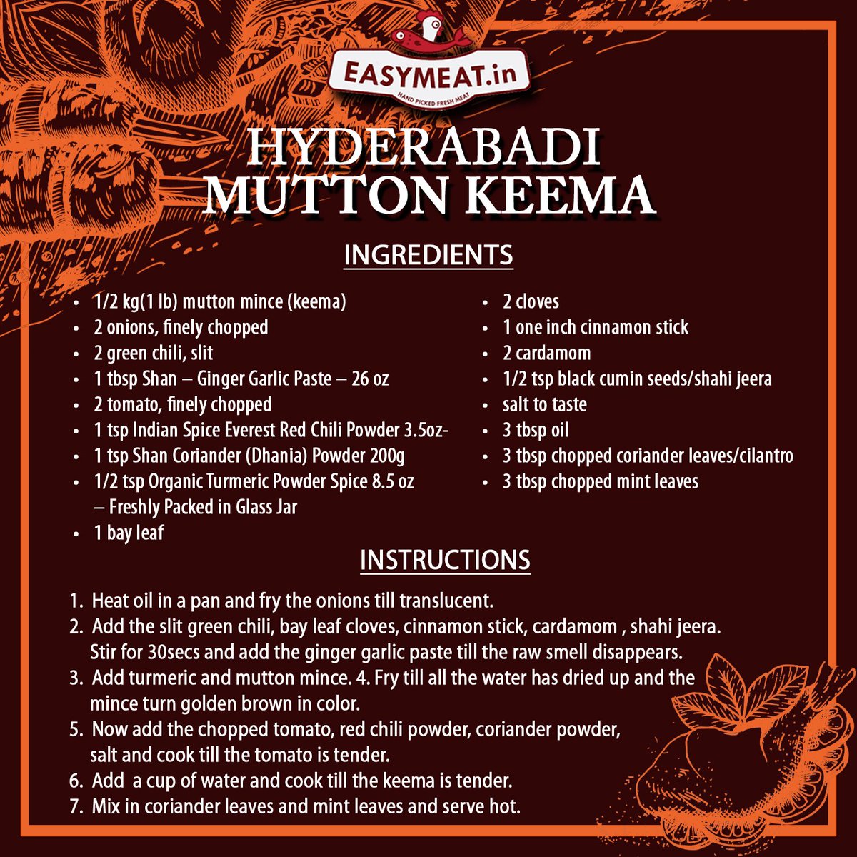 EasyMeat_in's tweet photo. A traditional mutton keema curry or #mutton keema recipe made to be eaten with rotis or parathas. #Pune #EasyMeat #HomeDelivery https://t.co/EFwHG4yqnF