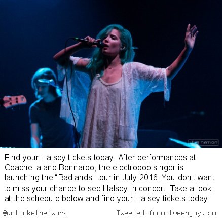 urticketnetwork's tweet image. Concerts: Halsey Tickets invol.co/clyhf