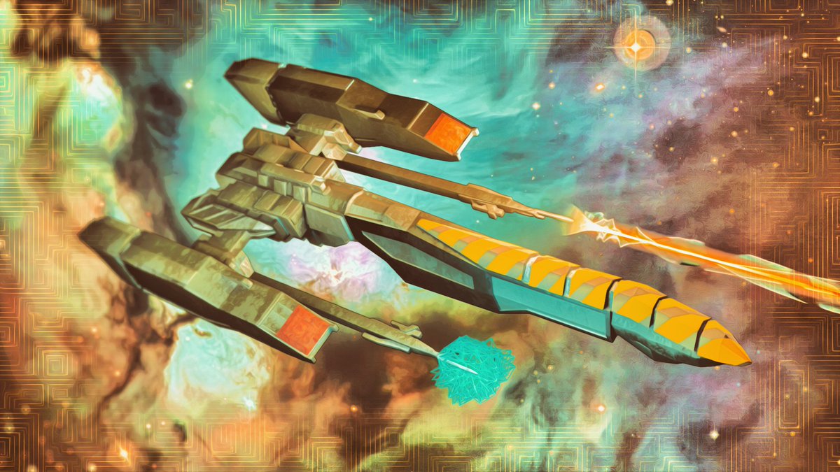 PixelShogun's tweet photo. A new ship I designed and rendered this week. Sharpening my skills for some sci-fi book covers. :) https://t.co/yZOEcA2yOR