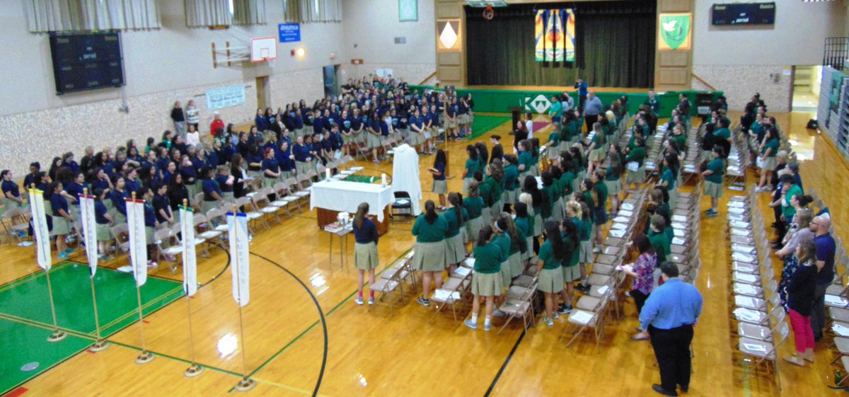 QoPPride's tweet photo. The final all school mass today was beautiful.  We were reminded that Peace is a part of us and we will carry it in our hearts always! https://t.co/myl6A0SqkP