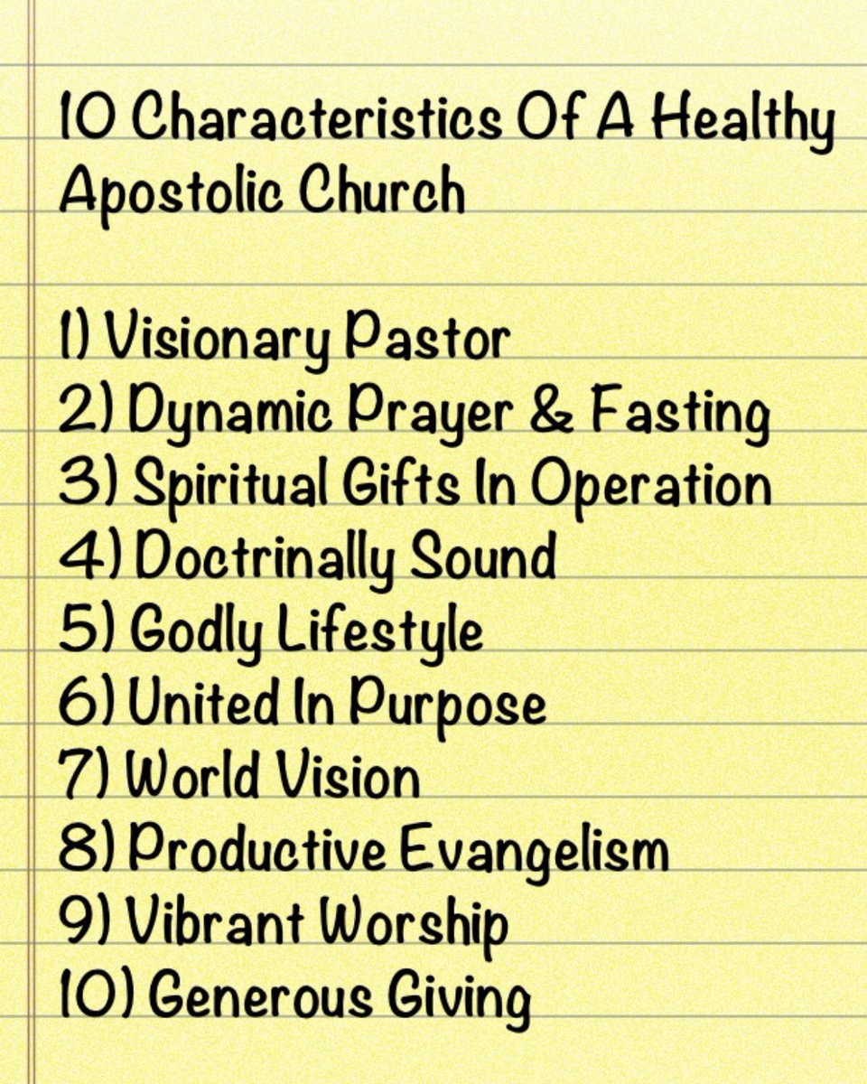 ijcunningham's tweet photo. 10 Characteristics Of A Healthy Apostolic Church ... https://t.co/m3V1huVgp9
