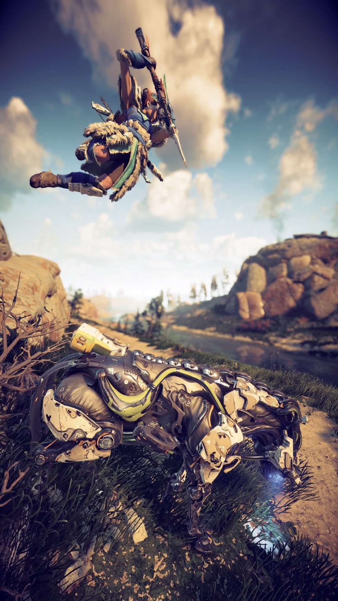 Mafu フォトモードで色々撮ったけど 縦撮影にチャレンジして初めて撮った写真 真上からの一撃楽しい Ign ホライゾンゼロドーンベストショット