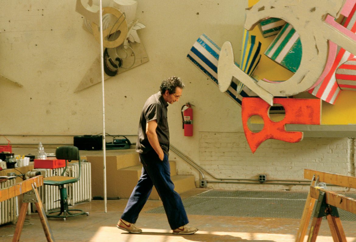 Happy Birthday ! 
Image: Frank Stella in his studio. 1985. 
Photo Credit: Nathan Benn/ CORBIS 