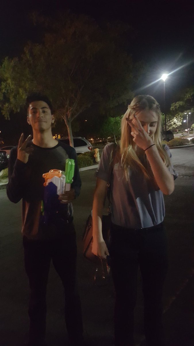 RHSWaterWars17's tweet photo. "Nate squirts Aimee Game Over LOL" https://t.co/0B6EqchQER
