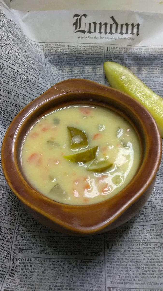 TaytonOBrians's tweet photo. Dill pickle soup https://t.co/415PCWQw0c