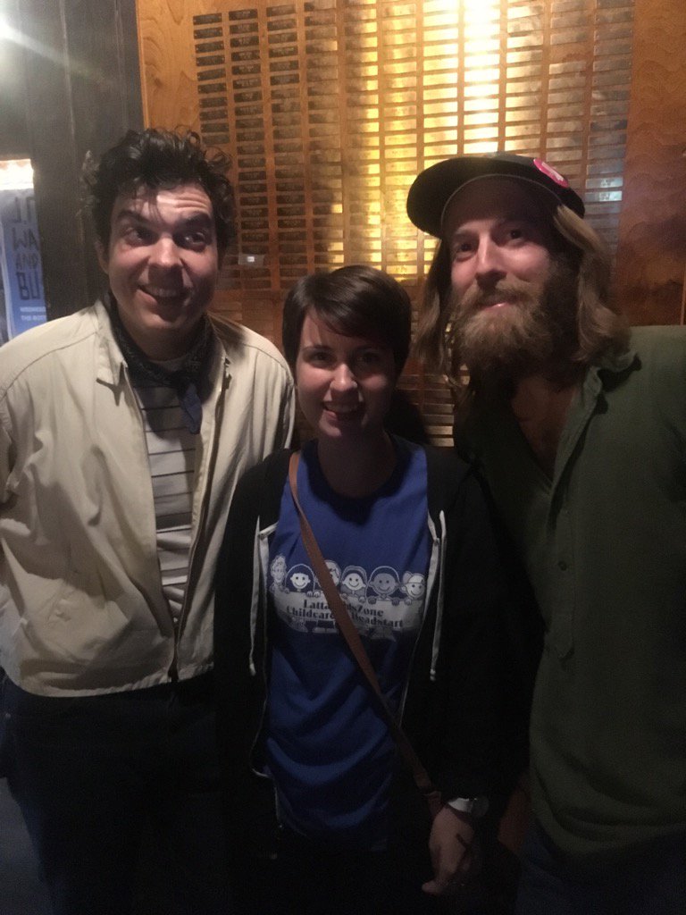 profdraperECU's tweet photo. Live in Lawrence @k8_draper with some of the guys from @Blank_Range https://t.co/472BG1uoIy