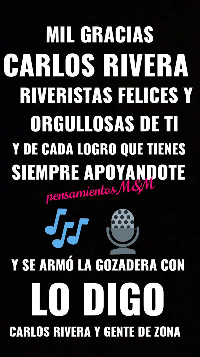 AneelGG's tweet photo. @_CarlosRivera Nunca me cansaré de escucharte, me haces tan feliz con cada una de tus canciones. Simplemente eres el mejor.
#NPlFe https://t.co/TYRJFM5wqD