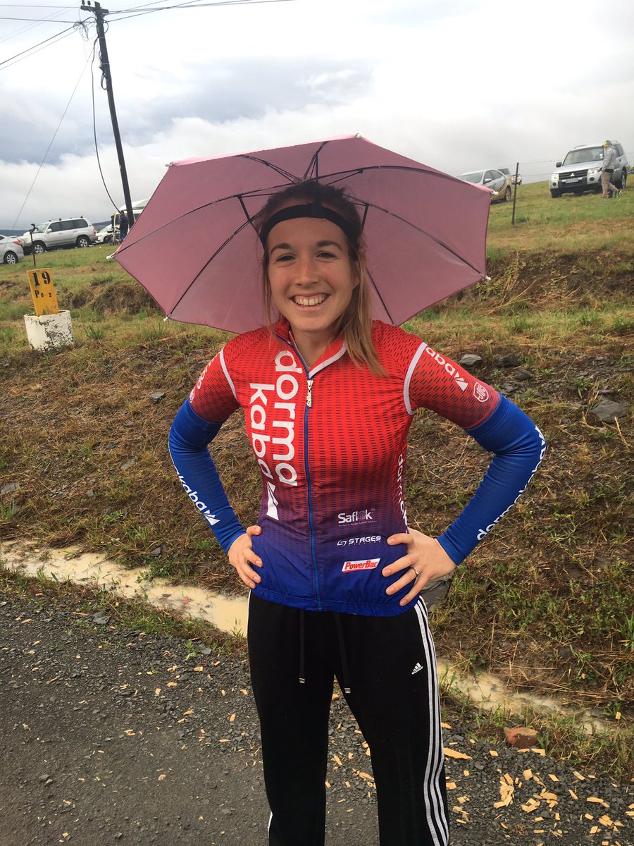 The hat-brella is the new helmet ☔️#team_dormakaba is ready for neutral stage two of <a href="/_sani2c/">KAP sani2c</a>