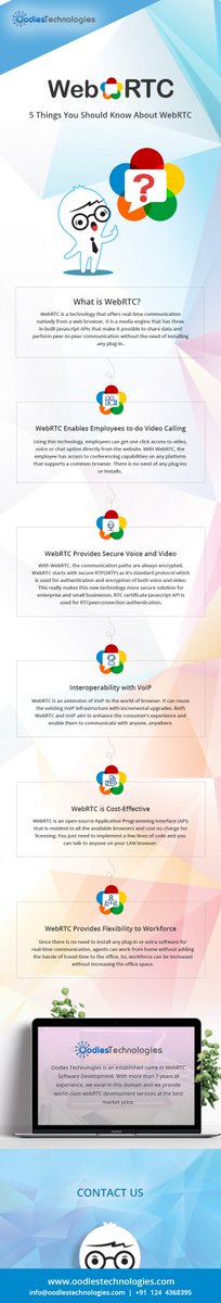 oodlestech's tweet image. We provide world-class #webRTCdevelopmentservices at the best marketing price.
Contact Us: oodlestechnologies.com
#WebRTCApplications