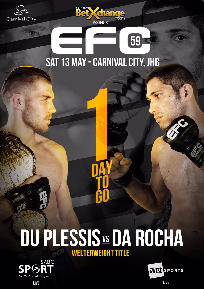 Catch the weigh-in today ahead of tomorrow night's fights <a href="/kwesesports/">Kwesé Sports</a>! # #EFC59