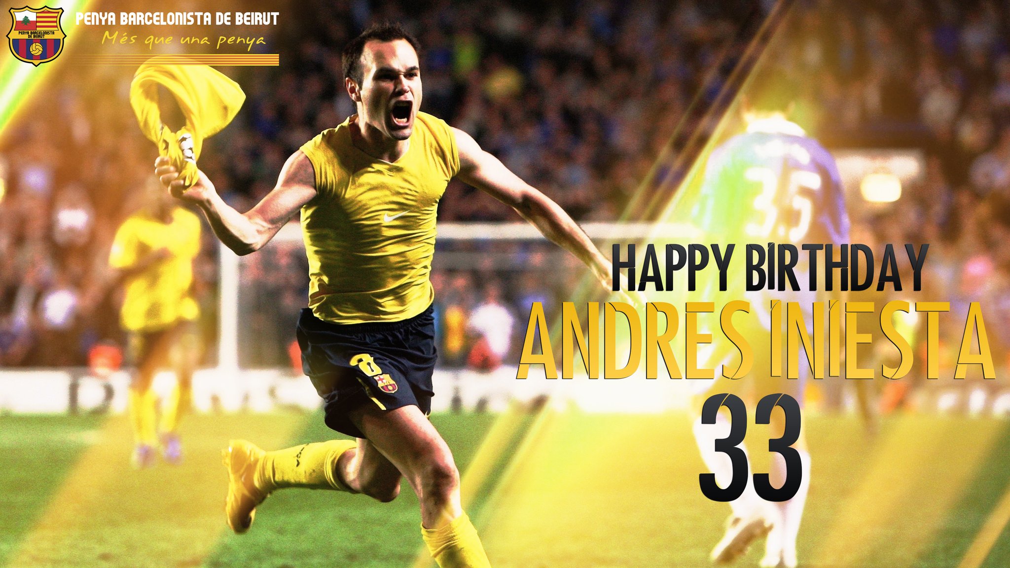 Andrés Iniesta turned 33 yesterday. Happy birthday 
