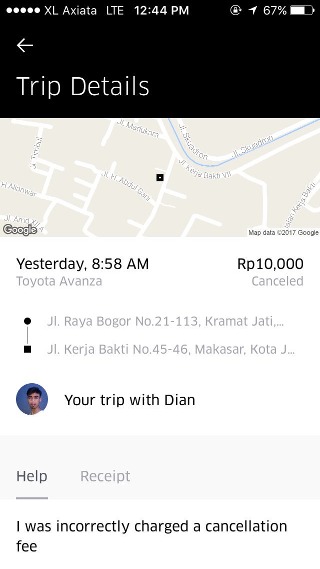 RafikaIshami's tweet photo. @Uber_IDN Selamat siang, saya mau komplain pelayanan pengemudi avanza uber XL. Saya order uber XL dengan jumlah penumpang 6 orang. https://t.co/aUYva1EEQ4