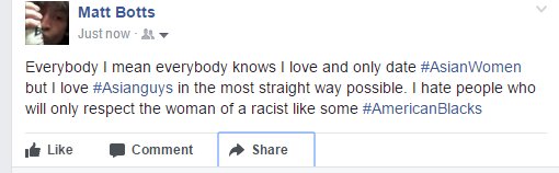 MattAkumaQuy666's tweet photo. #thetruth #photo #fact #factsaboutme
#Asiansrule #Asiansown #favriteAsian #dating #respect #antiracism
WORD!!!! https://t.co/NiWjYIqy0v