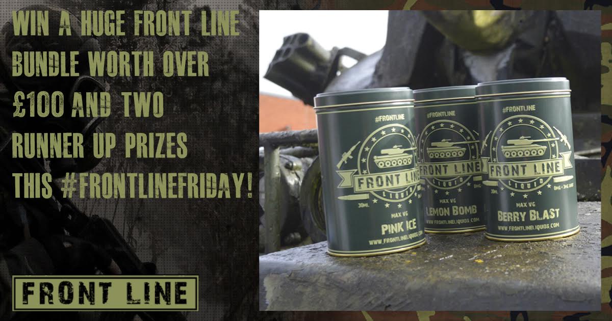 frontlineliquid's tweet photo. We're back with another #FrontLineFriday - just #RT, like &amp; #follow to WIN BIG! ☁️ #competition #vaping https://t.co/6r13pfWlnT