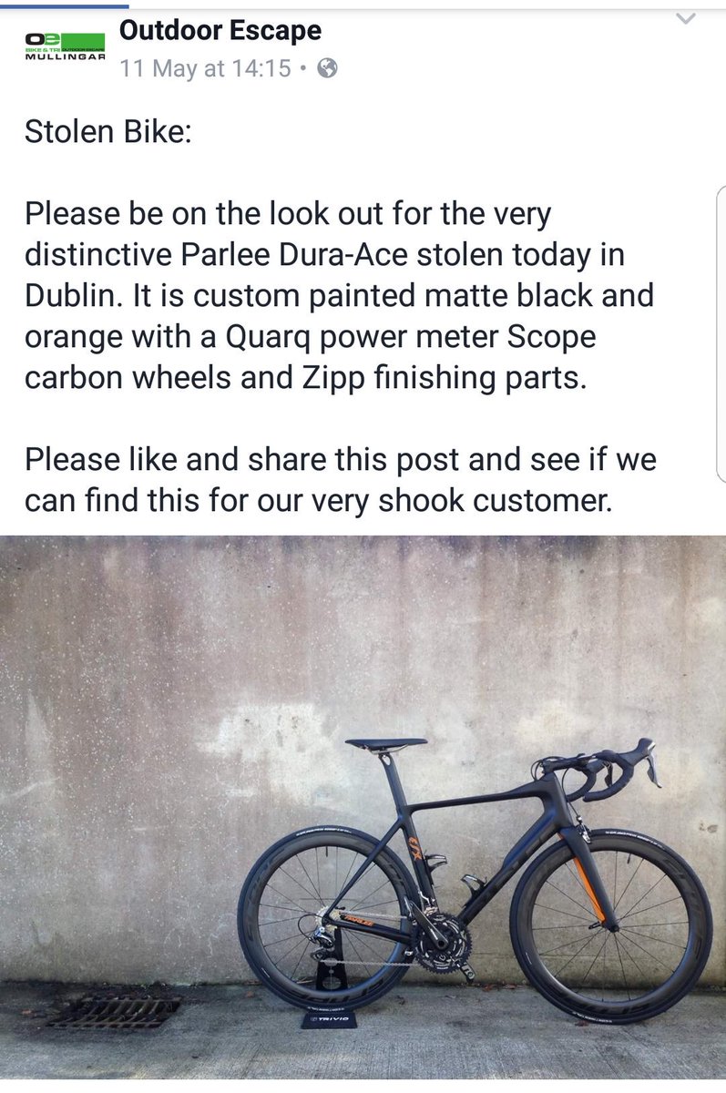 MONO1980's tweet image. @Sammmy_Be @nicholasroche @DanMartin86 @irishpeloton @sticky_bottle  pls RT! One of a kind bike stolen in Dublin yesterday.