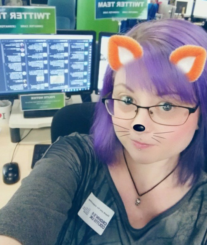nwater_care's tweet photo. Laura here until 4pm, I've gone purple today for #CrohnsColitisUK #WalkIt lets find some fun stuff to talk about :) #getsomeguts https://t.co/5NxyPDc5vv